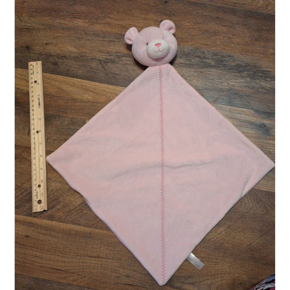 Carters Pink Teddy Bear lovey security blanket plush